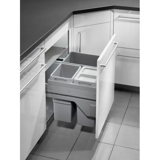 Hailo Afvalemmer Euro-Cargo-S 56 liter (1 x 30 en 2 x 13 liter) 3610631
