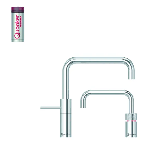 Quooker TWINTAPS Nordic Square + Pro 3