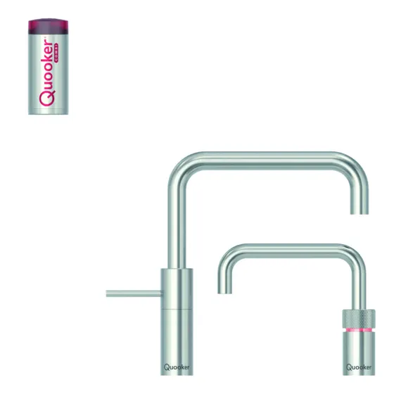 Quooker TWINTAPS Nordic Square + Combi 2.2