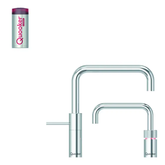 Quooker TWINTAPS Nordic Square + Combi+ 2.2