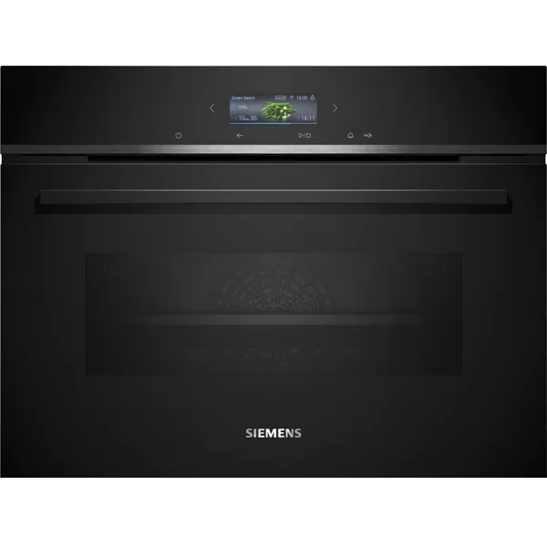 Siemens iQ700 compacte inbouwoven 45 cm met Home Connect, zwart
