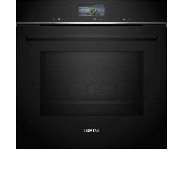 Siemens iQ700 inbouwoven 60 cm met magnetron en ecoClean, zwart