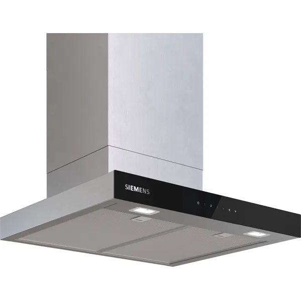 Siemens iQ500 wandschouwkap 60 cm, blokmodel, metaal-look