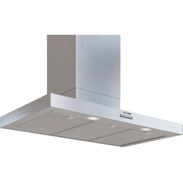 Siemens iQ100 wandschouwkap 90 cm, blokmodel, metaal-look