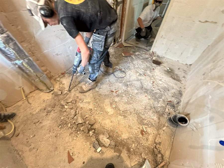 De oude vloer eruit